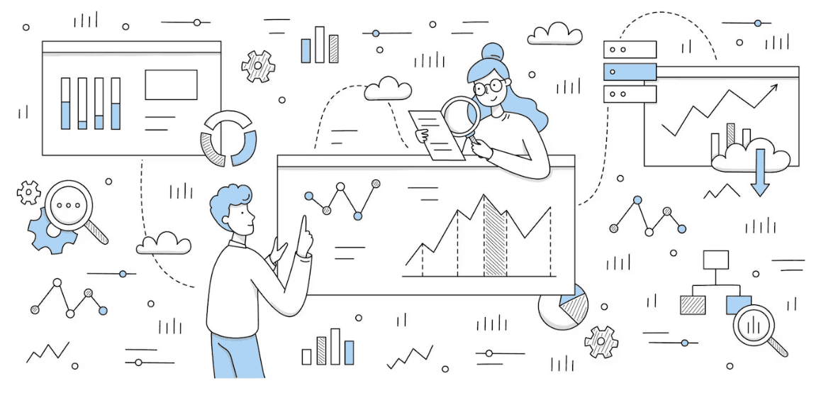 Zoho Analytics dashboard showing data visualization, automated reports, and insights for businesses